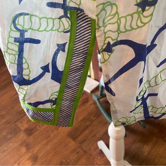 Advance Apparels • Blue & Green Anchor Nautical Swimsuit Coverup • Sz M • NWT - Picture 5 of 7